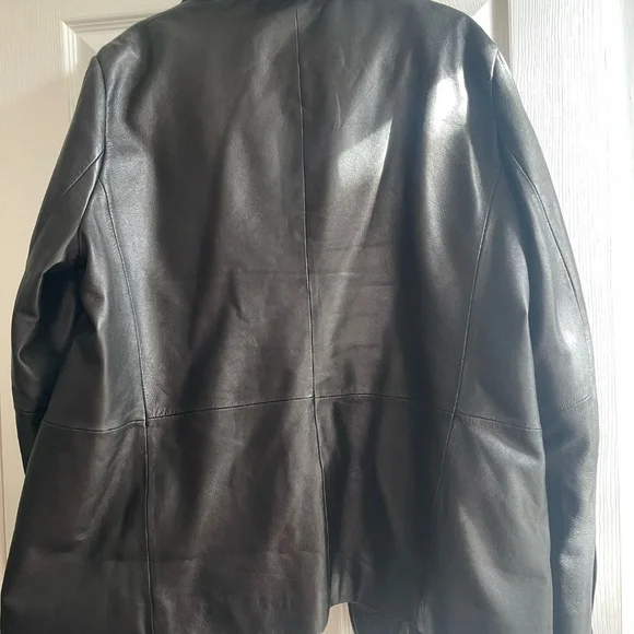 Muubaa London Black Women's Leather Blazer (Size 12) - Picture 3 of 7